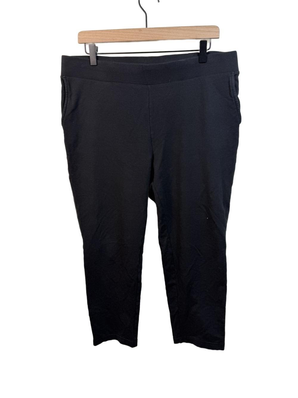 J. Jill Black Pull-On Slim Ponte Trousers